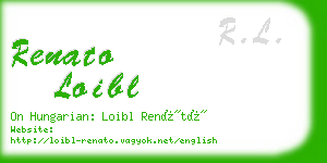 renato loibl business card